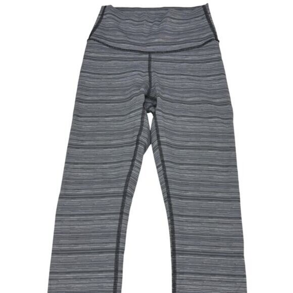 Lululemon High Times Pant Luxtreme In Cyber Stripe Deep Coal Black Size 2 - Picture 5 of 8